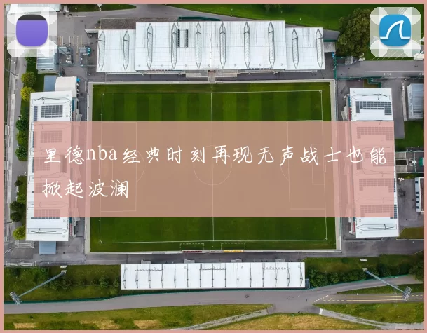 里德nba经典时刻再现无声战士也能掀起波澜